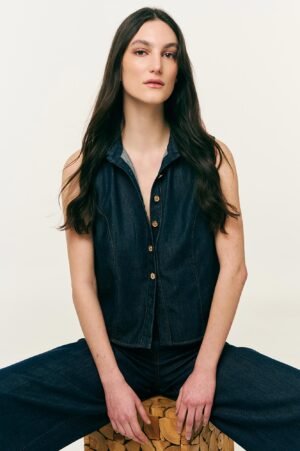 Forel Γιλέκο τζιν κοντό