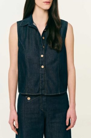 Alternative view of Forel Γιλέκο τζιν κοντό