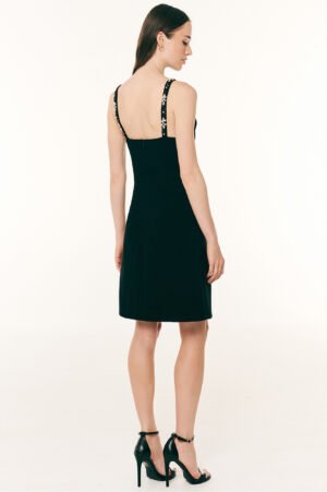 Forel Φόρεμα κρεπ halter με strass - Image 3
